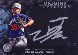 2016 Bowman Inception Origins Jose DeLeon Autograph Card