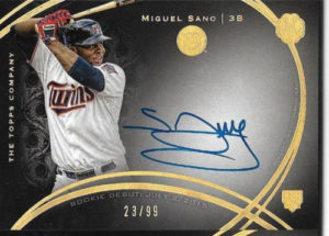 2016 Topps The Mint Miguel Sano Autograph Card